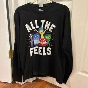 Disney Black Long Sleeve with Inside Out Characters